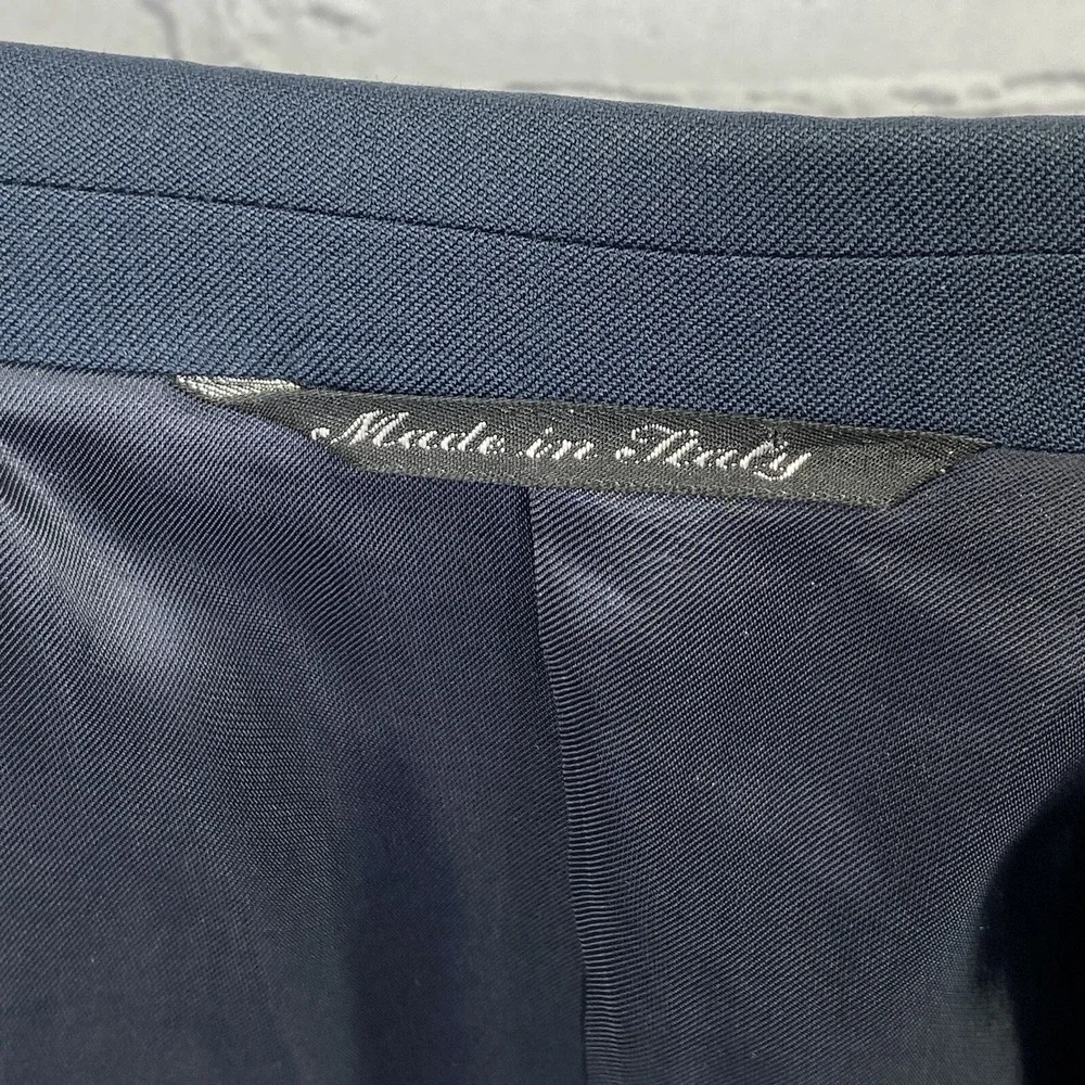 Canali Napoli Navy Wool Blazer 38R 48‎ IT Tailored Fit Sport Coat Italy 3 Button